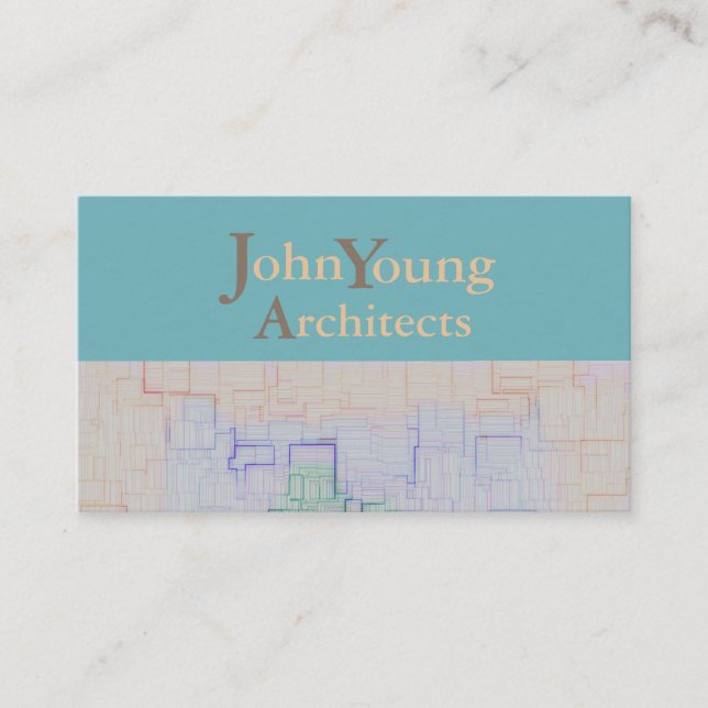 Cartão De Visita Mapa moderno do site do setor de construção > Cart (Frente)