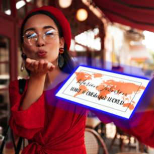 Cartão De Visita Mapa mundial do mundo Mapeie Agência de Viagem da