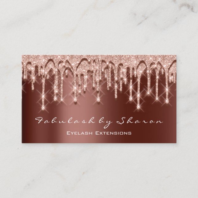 Cartão De Visita Maqueamento do Cabelo Artista Efeito 3D Glitter Dr (Frente)