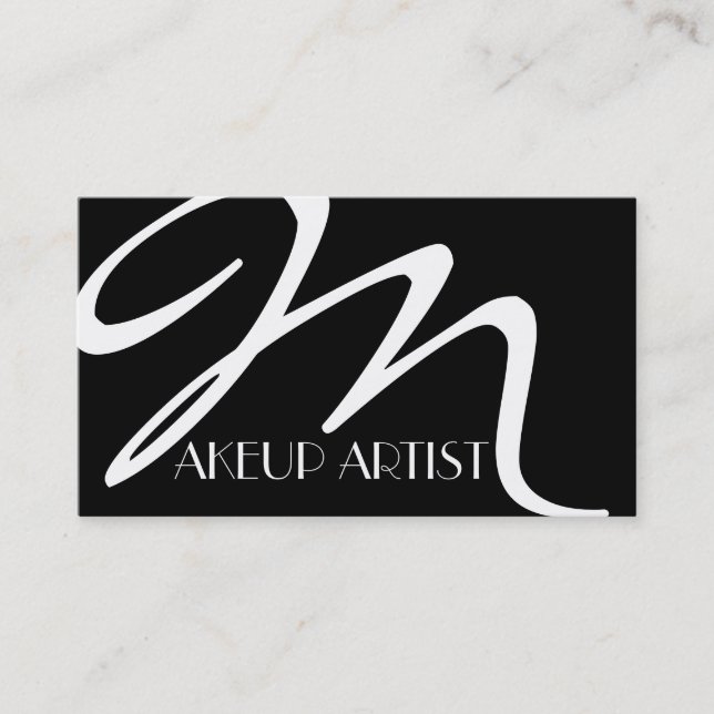 Cartão De Visita Maquiador Cosmetologista Unhas Salão de Beleza (Frente)