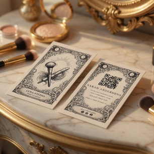 Cartão De Visita Maquiador Místico Vintage Estilo Tarot