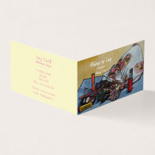 Cartão De Visita maquiadora design retro retro maquiadora belezas