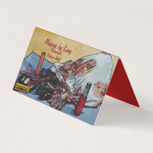 Cartão De Visita maquiadora design retro retro maquiadora belezas