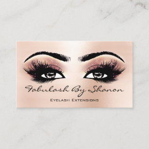 Cartão De Visita Maquiagem Artista Assoa Eyelash Rosa