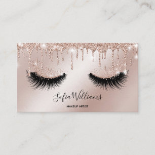 Cartão De Visita Maquiagem Artista Eyelash Lashes Glitter Drives Ro