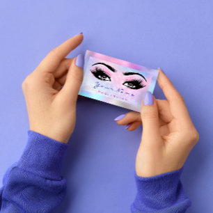 Cartão De Visita Maquiagem Artista Microblading Eyelash Holograph R