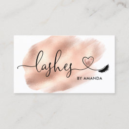 Cartão De Visita Maquiagem Artista Olhos Lashes Blush Rosa Brilhant