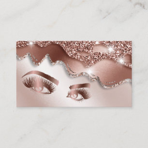 Cartão De Visita Maquiagem Artista Olhos Lashes Lashes Lançando Ros