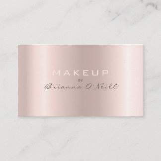 Cartão De Visita Maquiagem Artista Rosa Dourado Ombre