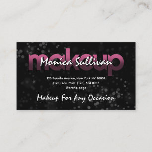 Cartão De Visita Maquiagem brilhante moderna