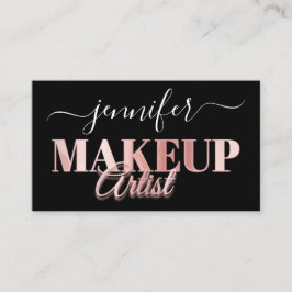 Cartão De Visita Maquiagem de código QR Artista Dourado Confetti Ro