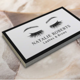 Cartão De Visita Maquiagem de Fronteiras Minimalista Arrasta Lashes