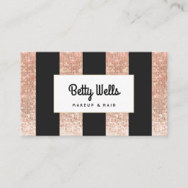 Cartão De Visita Maquiagem de Sequência de Listras de Cobre e Estil