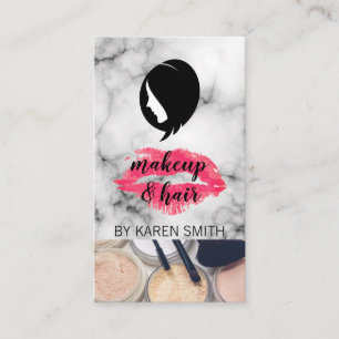 Cartão De Visita Maquiagem e Cabelo Beauticista Estylist para o