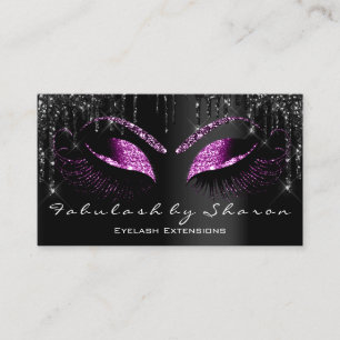 Cartão De Visita Maquiagem Eyelash Black Drives Professional Berry