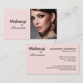 Cartão De Visita Maquiagem Fotográfica Roscado Preto Script