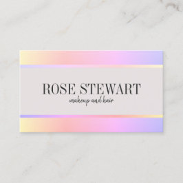Cartão De Visita Maquiagem holográfica e cabelos elegantes na moda
