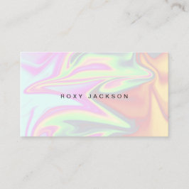 Cartão De Visita maquiagem holográfica Na moda moderna do pintinho 