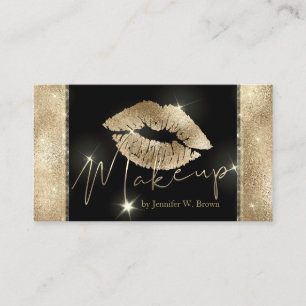 Cartão De Visita Maquiagem Labial luxuosa elegante