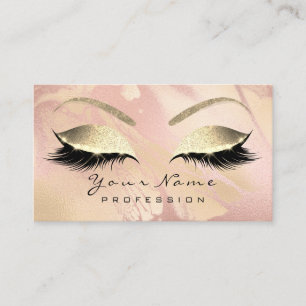 Cartão De Visita Maquiagem Olhos-De-Orelha Vermelhos Rosa