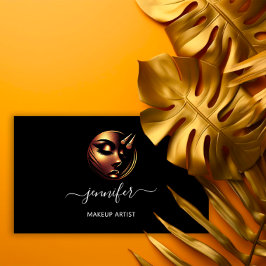 Cartão De Visita Maquiagem profissional Logotipo das barras de arti