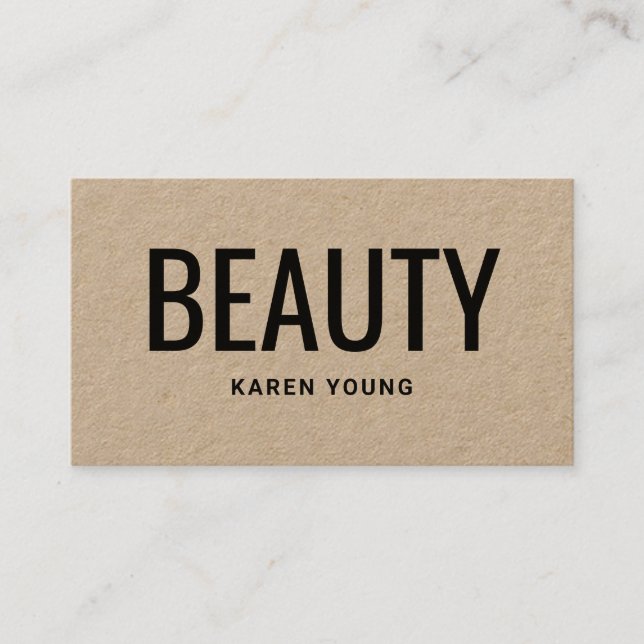 Cartão De Visita Maquiagem rústica da moda de salão de beleza moder (Frente)