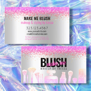 Cartão De Visita Maquieta Artista Silver Glitter + Gemas De Bâmen