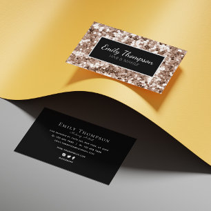 Cartão De Visita Maquilhador abstrato moderno do cabelo do teste