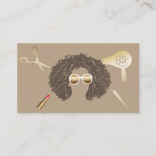 Cartão De Visita Maquilhador & cabeleireiro do salão de beleza do