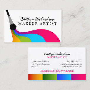 Cartão De Visita Maquilhador colorido