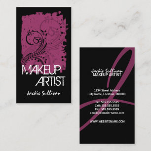 Cartão De Visita Maquilhador corajoso do Grunge