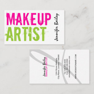 Cartão De Visita Maquilhador corajoso do texto