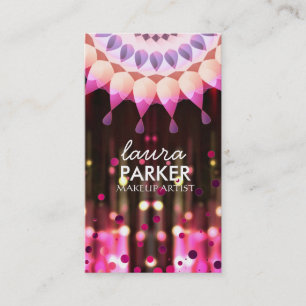 Cartão De Visita Maquilhador da faísca do brilho do fulgor de Lotu