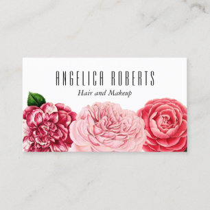 Cartão De Visita Maquilhador floral/cartão de visita na moda do