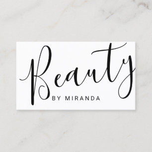 Cartão De Visita Maquilhador preto e branco moderno profissional