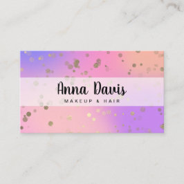 Cartão De Visita Maquilhagem e cabelos de pontos de configuração de