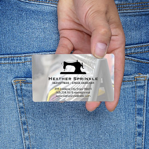 Cartão De Visita Máquina de costura   Roupas de manutenção