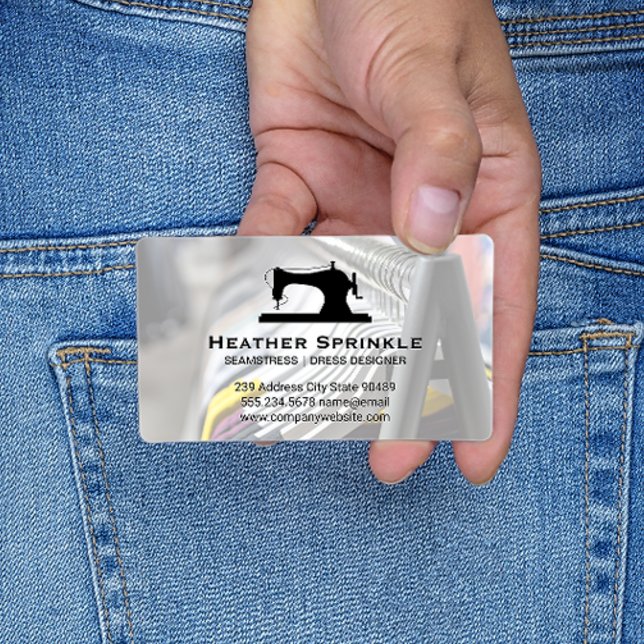 Cartão De Visita Máquina de costura | Roupas de manutenção (Criador carregado)