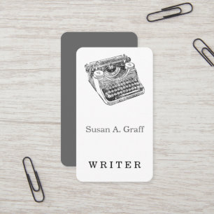 Cartão De Visita Máquina de escrever afligida vintage do Underwood