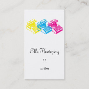 Cartão De Visita Máquina de Escrever Tipo CMY