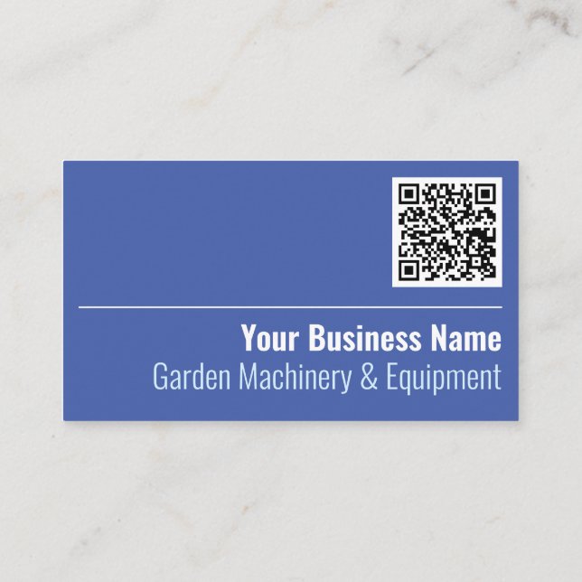 Cartão De Visita Máquinas e equipamentos para jardinagem Código QR (Verso)