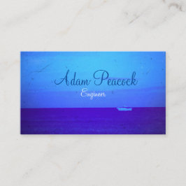 Cartão De Visita Mar e Céu Moderno Natural e Negrito com Barco