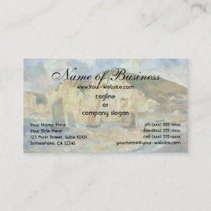 Cartão De Visita Mar e Falésias de Pierre Auguste Renoir