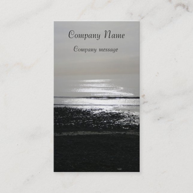Cartão De Visita mar, preto e branco (Frente)