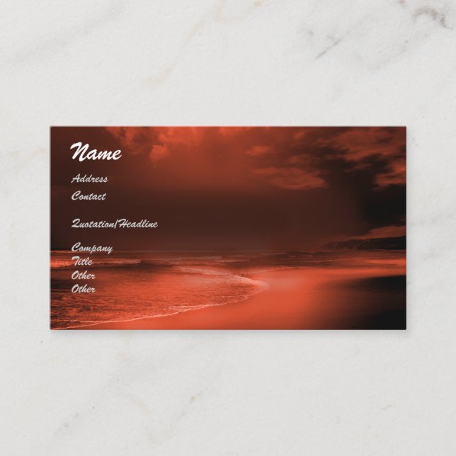 Cartão De Visita Mar Vermelho (Frente)