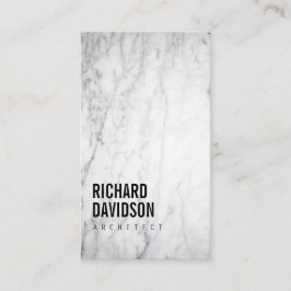 Cartão De Visita Marble Branco Moderno e Profissional