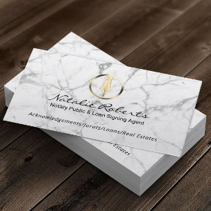 Cartão De Visita Marble do Agente de Assinatura de Empréstimo de C
