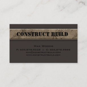 Cartão de visita Marble do Contratante de Construç