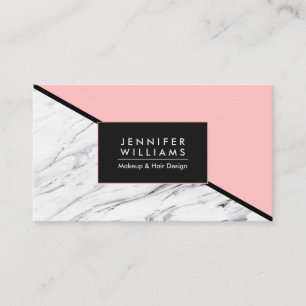 Cartão De Visita Marble e Rosa