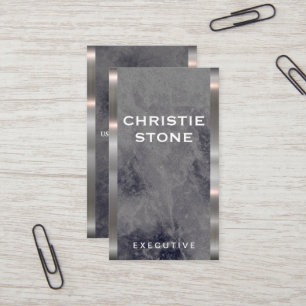 Cartão De Visita Marble Luxury  Trim. Metálica